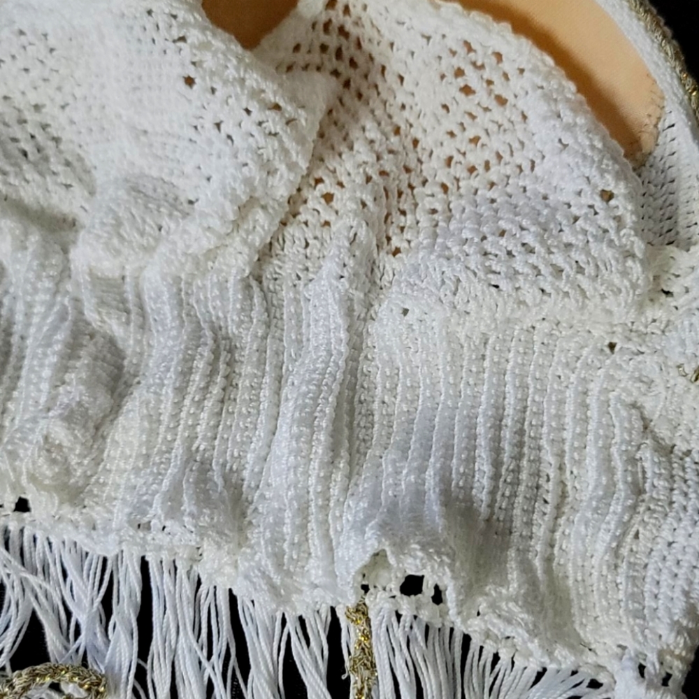 Top. /stretch fabric./Crochet//FOR CLOSET CLOSING ONLY - Picture 5 of 6